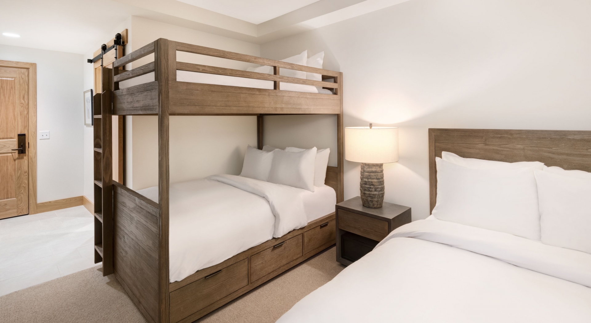 Lift View Bunk Room with Full Bed Snowpine Lodge
